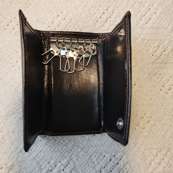 Vintage Bally Brown Leather Wallet/Key Holder - Picture 5 of 8